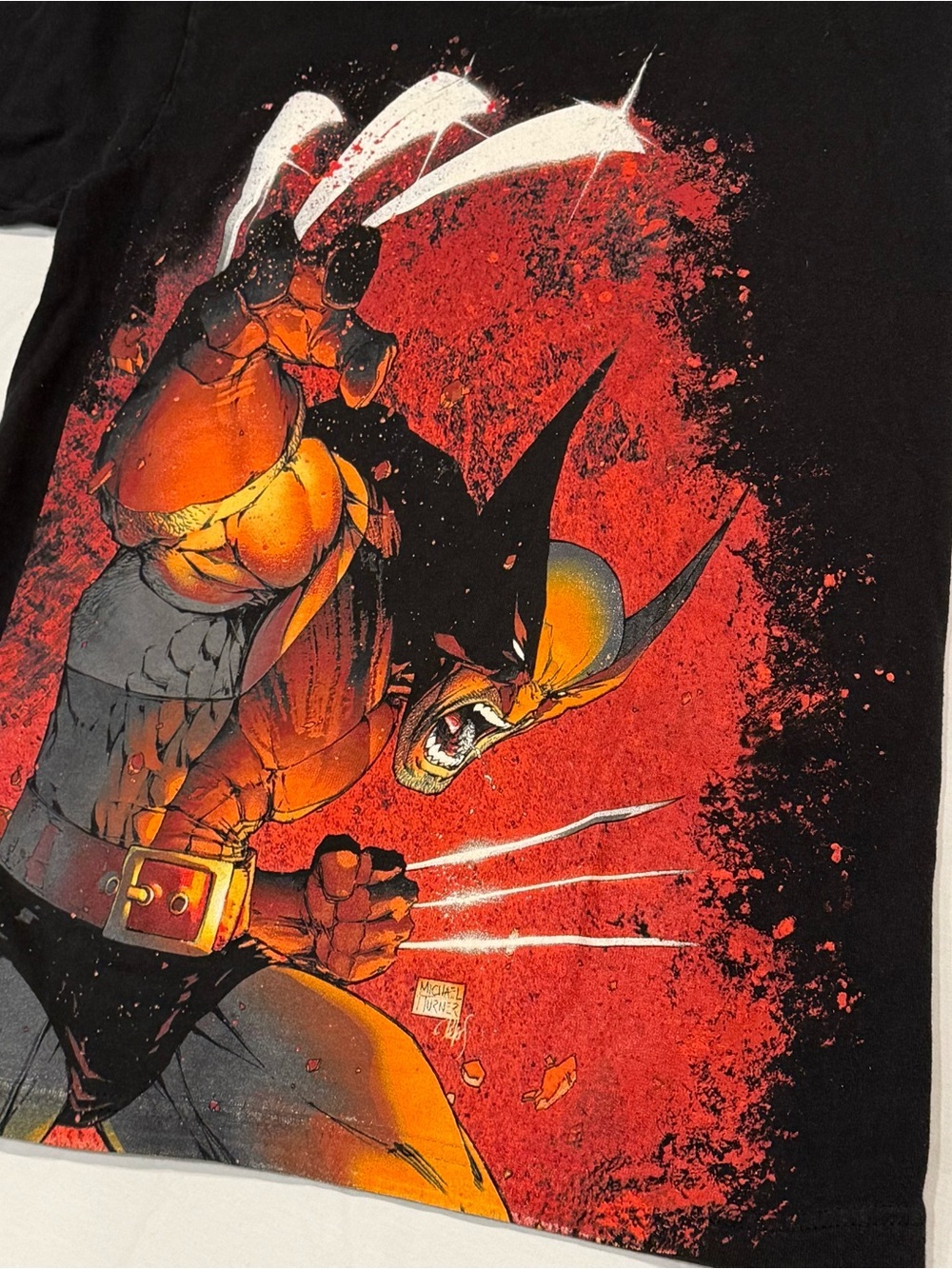 Vintage Wolverine X-Men Marvel Mad Engine T-Shirt Size Small Comics